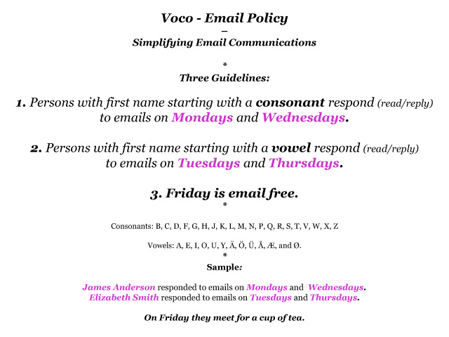 Voco - Email Policy